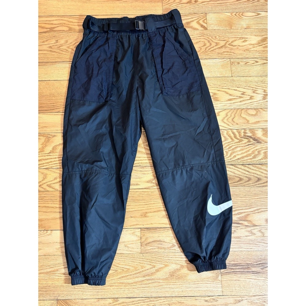 Nike Sportswear Utility Cargo Pants Jogger Belted Black Women M Streetwear